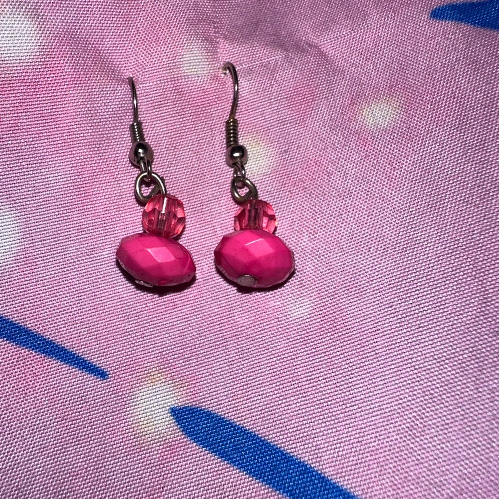 pretty pink earrings
